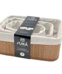 Set x3 Canastos de Bamboo Rectangular Suká