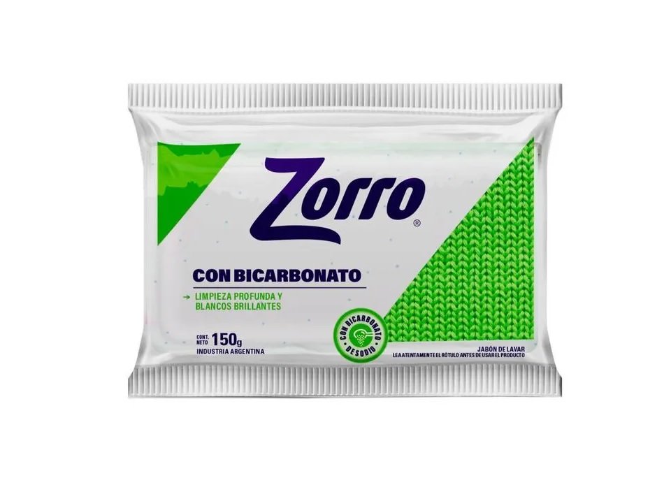Zorro Jabón Blanco con Bicarbonato