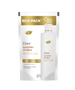 Dove Acondicionador Nutrición + Tri-óleos Doypack 180ml