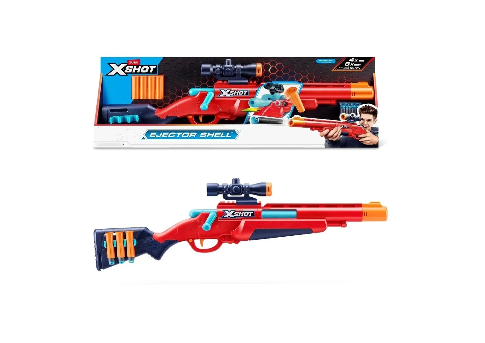 X-Shot Ejector Shell Rifle de Dardos