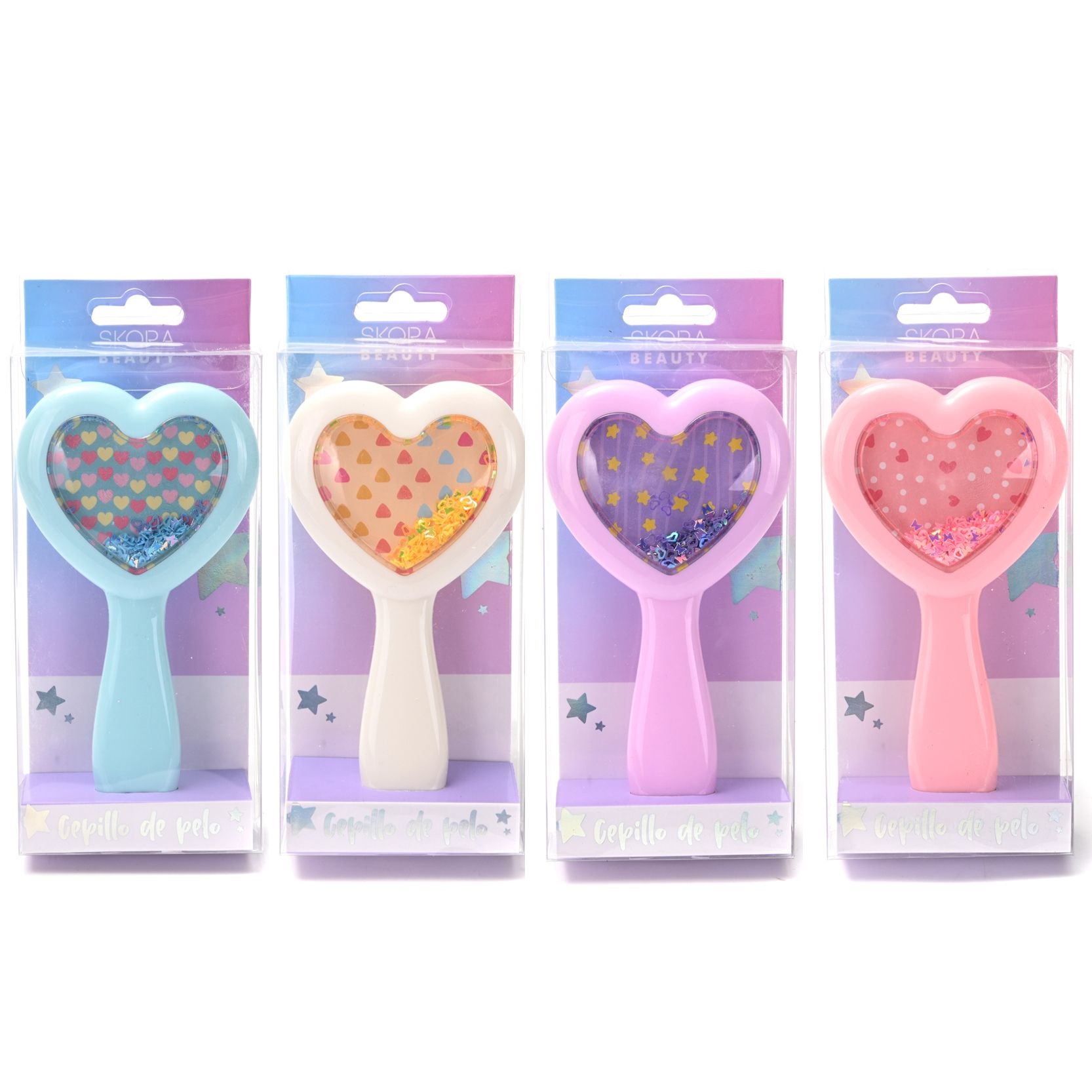 Cepillo Con Forma De Corazon Con Glitter