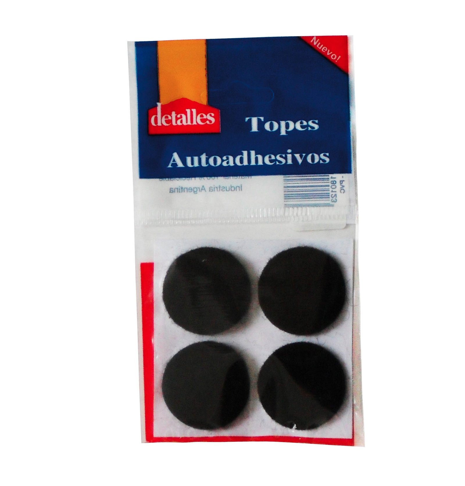 Topes Autoadhesivos Redondos x4 de felpa