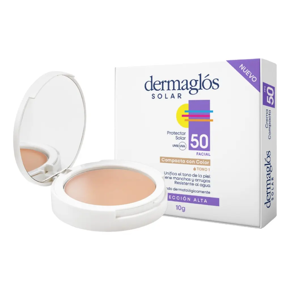 Dermaglós Solar FPS 50 Crema compacta color tono 1