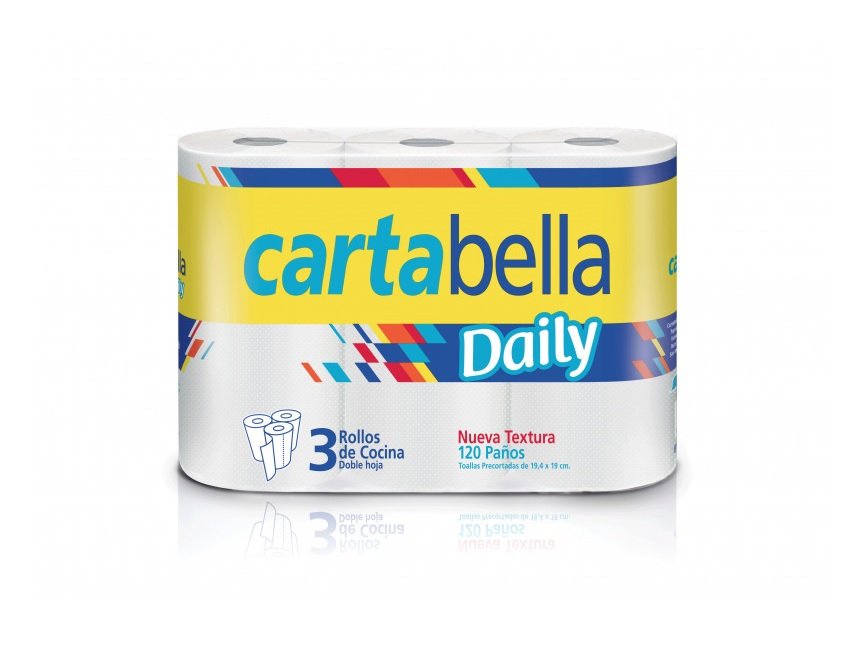 Cartabella Daily Rollos de cocina x3 40 paños